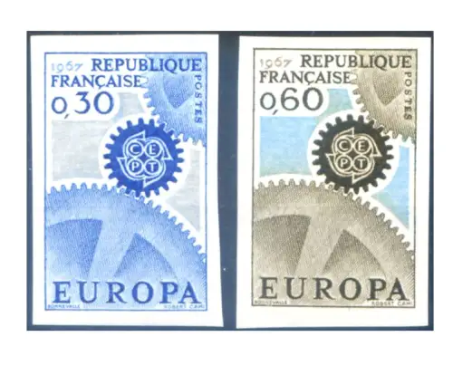 Frankreich. Europa 1967. Ungezähnt.