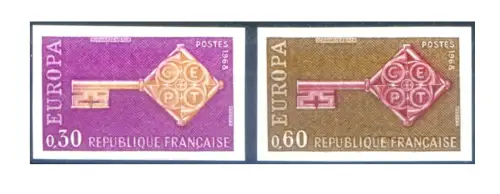 Frankreich. Europa 1968. Ungezähnt.