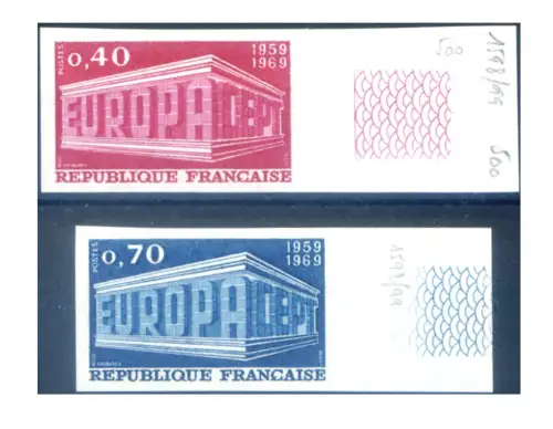 Frankreich. Europa 1969. Ungezähnt.