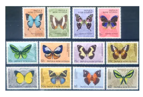Papua. Definitiv. Schmetterlinge 1966. Minimale Mängel.