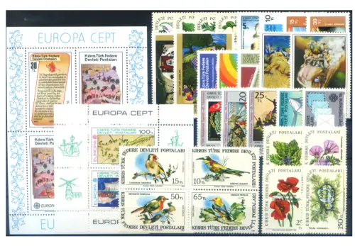 Zypern. Türkische Zone. Kompletter Jahrgang 1982-1983.
