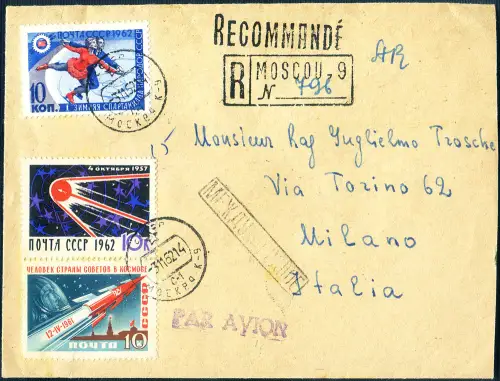 UdSSR. Astronautik. 2 interessante Umschläge zum Thema, 1962.