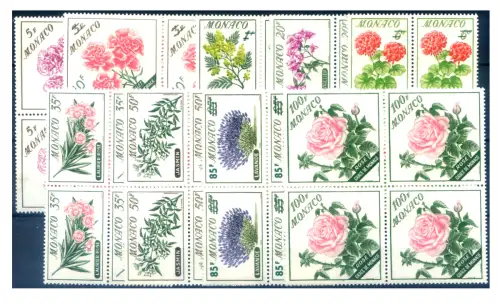 Monaco. Flora. Blumen 1959. 4er Blöcke.