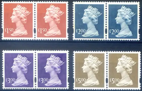 Großbritannien. Elisabeth II 1999-2000. Paare.