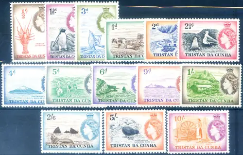 Tristan da Cunha. Definitiv. Gemälde 1954.