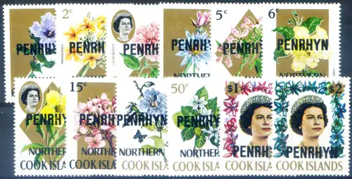 Penrhyn. Definitiv. Überdruckt 1973.