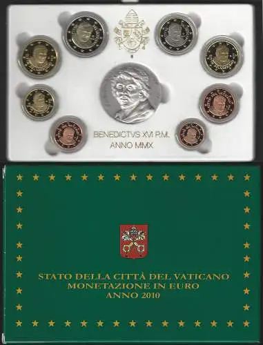 2010 Vaticano divisionale 8 monete FS