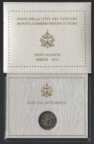 2013 Vaticano Sede Vacante euro 2,00 FDC - BU in folder