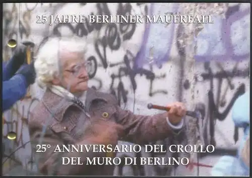 2014 Vaticano muro di Berlino euro 2,00 busta filatelico-numismatica