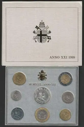 1999 Vaticano serie divisionale 8 monete FDC