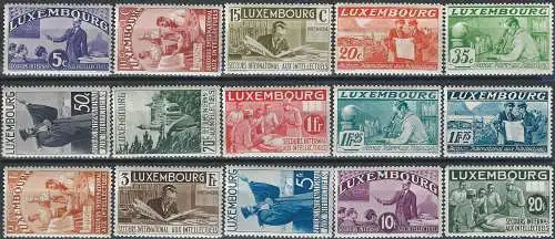 1935 Lussemburgo soccorso 15v.MNH Unif. 259/73
