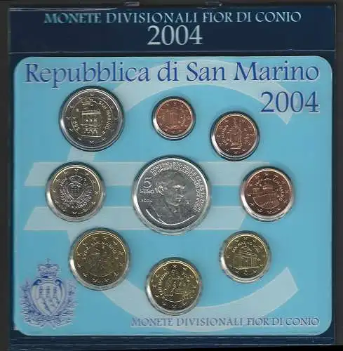 2004 San Marino divisionale 9 monete FDC