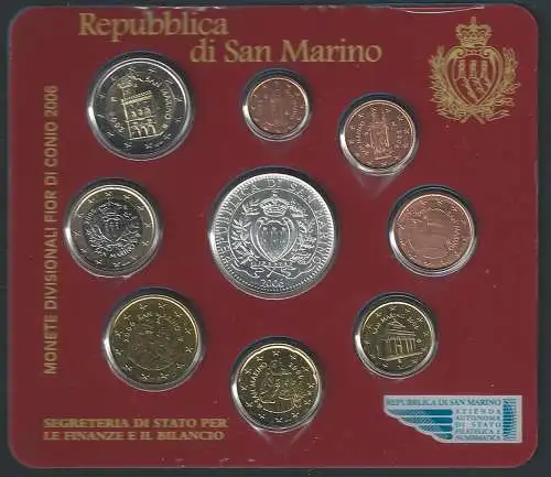 2006 San Marino divisionale 9 monete FDC