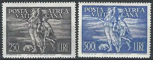 1948 Vaticano Tobia 2v. bc MNH Sass. n. A16/17