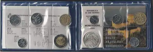 1991 San Marino divisionale 10 monete FDC