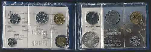 1989 San Marino serie divisionale della Zecca 10 monete FDC