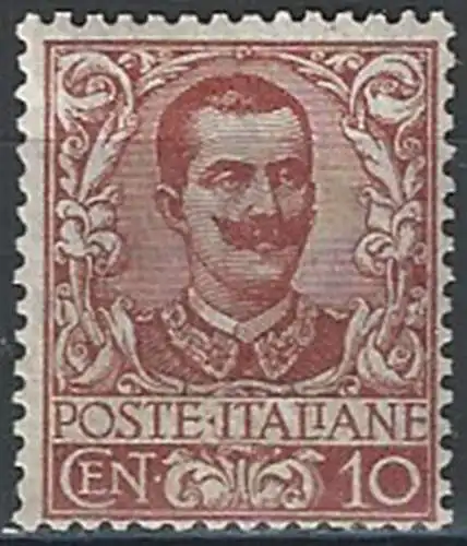 1901 Italia VE III 10c. carminio MNH Sassone n. 71