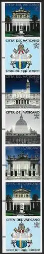 2000 Vaticano automatici 7v. in striscia varietà MNH Sassone n. 1/5+