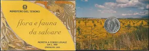 1993 Italia L. 500 flora e fauna 1. serie FDC