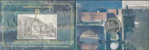 1991 Italia Lire 500 Ponte Milvio FDC - BU