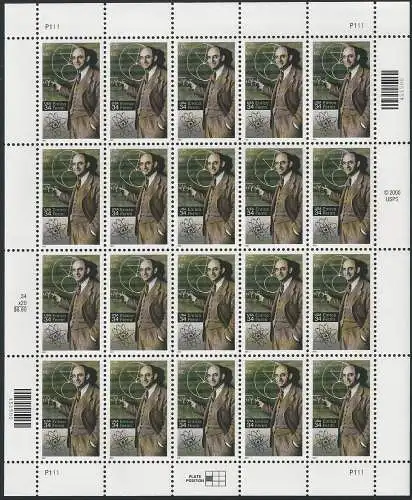 2001 USA Enrico Fermi MS MNH Unif n. 3613