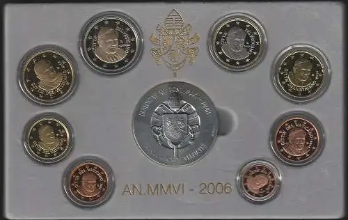 2006 Vaticano 8 monete FS solo cofanetto