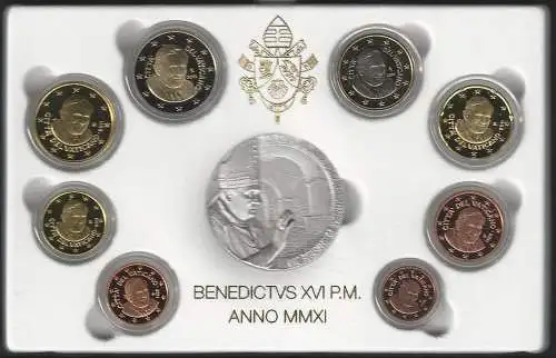 2011 Vaticano 8 monete FS solo cofanetto