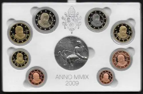 2009 Vaticano 8 monete FS solo cofanetto