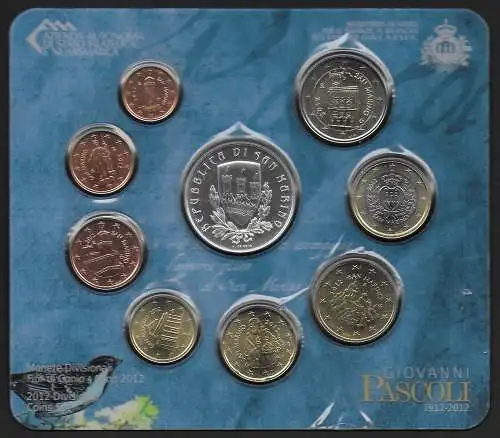 2012 San Marino divisionale 9 monete FDC