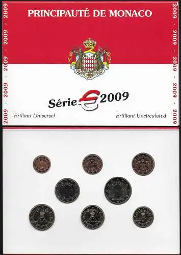 2009 Monaco divisionale 8 monete FDC