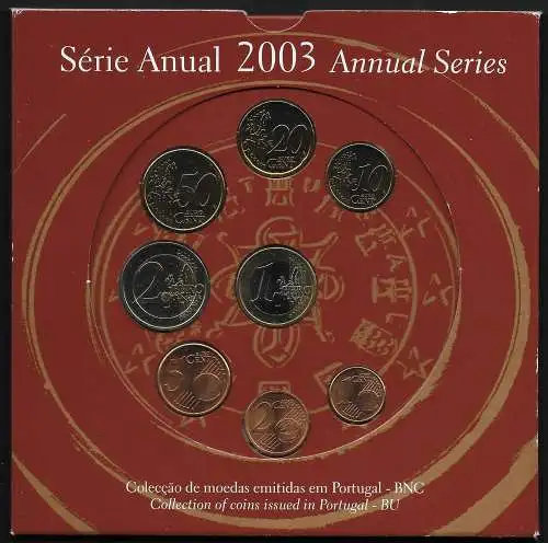 2003 Portogallo divisionale 8 monete FDC