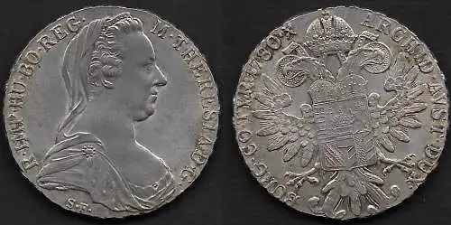 1780 Italia Eritrea Tallero di Conversione argento FDC