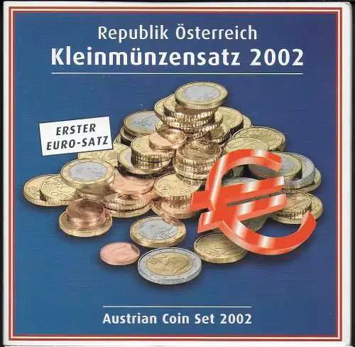 2002 Austria divisionale 8 monete FDC