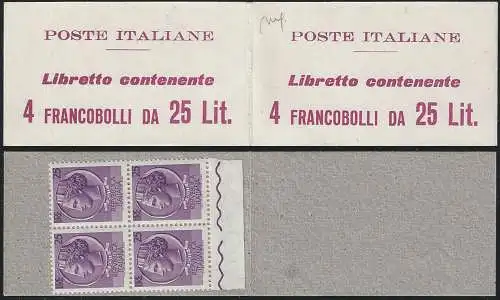 1959-60 Italia Poste Italiane Lire 25 MNH Sass Libretto n. 11/I