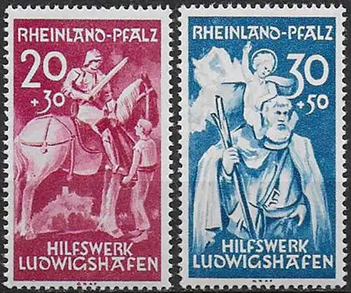 1948 Germania Renania 2v. MNH Unif n. 30/31