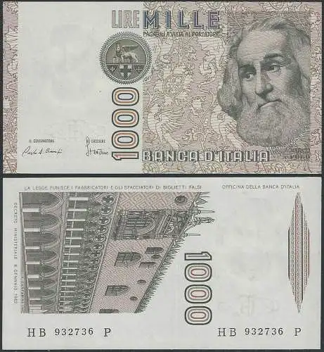 1983 Italia Lire 1.000 Marco Polo FDS Rif. BI 57B Gigante