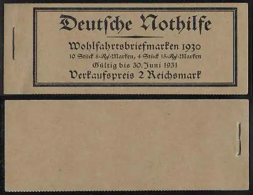 1930 Germania Reich Libretto MNH Bauwerke Nothilfe Michel n. 29