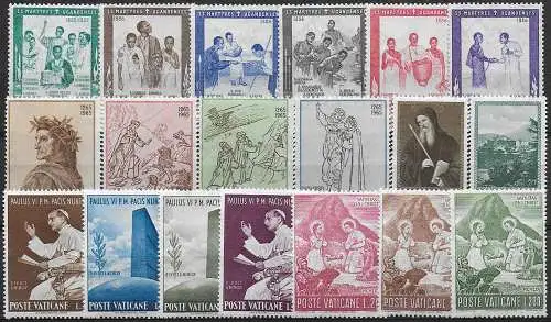 1965 Vaticano complete year 19v. MNH