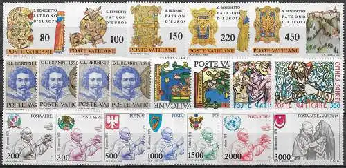 1980 Vaticano complete year 20v. MNH