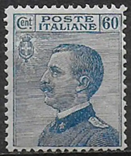 1923 Italia VE III 60c. azzurro MNH Sassone n.157