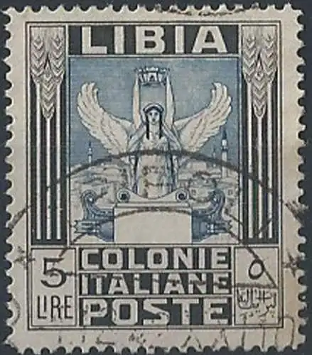 1940 Libia Vittoria alata cancelled Sass. n. 163