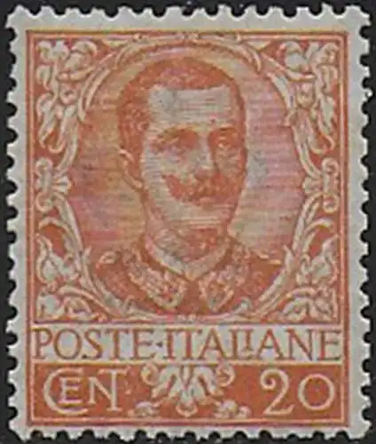 1901 Italia VE III 20c. arancio MNH Sassone n. 72