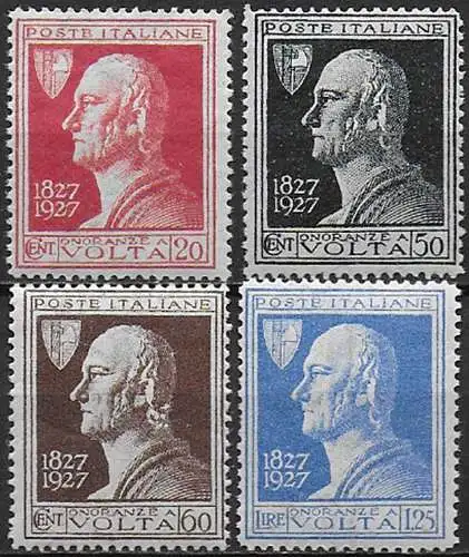 1927 Italia VE III Volta 4v. MNH Sassone n. 210/13