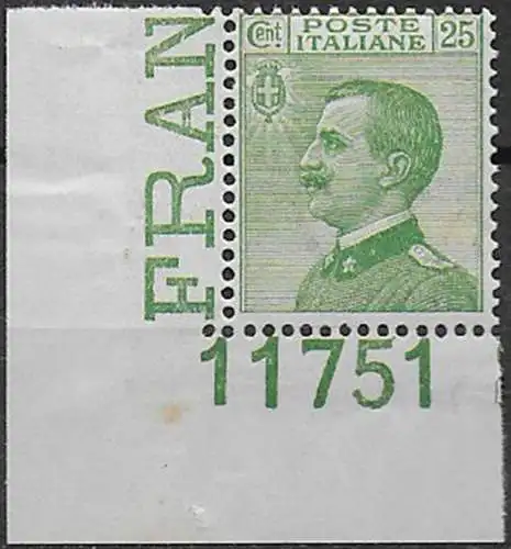 1927 Italia VE III effigie 1v. af MNH Sassone n. 219