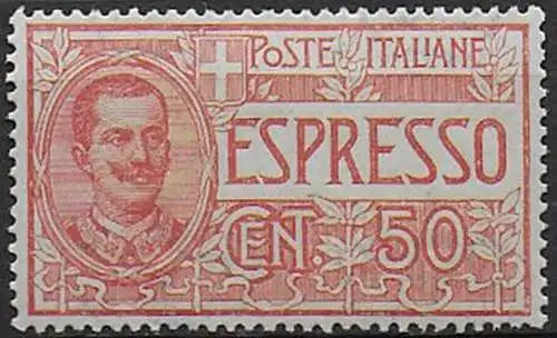 1920 Italia Espresso 50c. rosso 1v. sup MNH Sassone n. 4