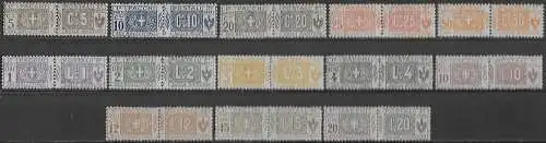 1914-22 Italia pacchi postali 13v. bc MNH Sassone n. 7/19