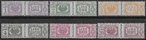 1946 Italia Luogotenenza pacchi postali 6v. bc MNH Sassone n. 60/65