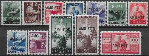 1949-50 Trieste A Democratica 12v. MNH Sassone n. 56/67