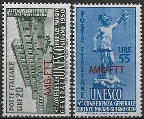 1950 Trieste A V Conferenza UNESCO 2v. MNH Sassone n. 71/72