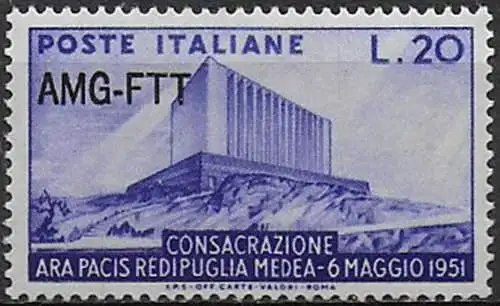 1951 Trieste A Ara Pacis MNH Sassone n. 111